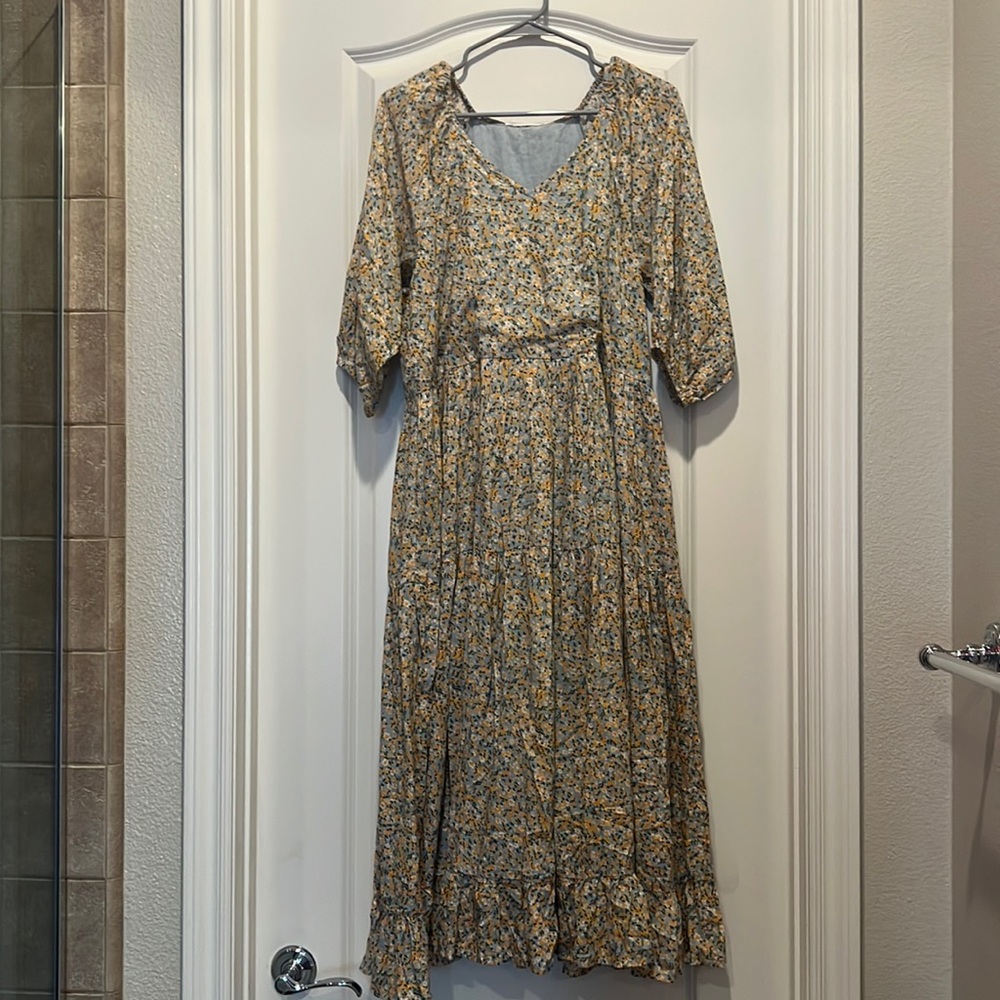 Bobbie Wren dress, long sleeve floral